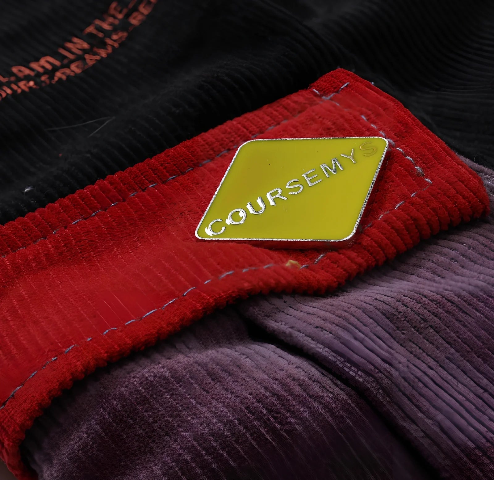 Corduroy straight trousers in colour matching with elastic waist 58-90cm and inseam 92-95cm for leisure