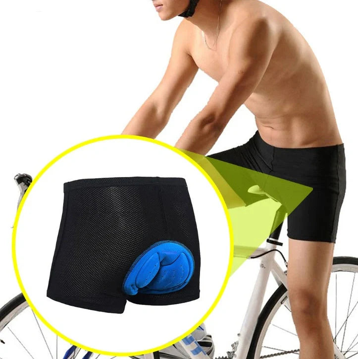 Black bicycle cycling underwear with mesh fabric and silicone lining for summer cycling