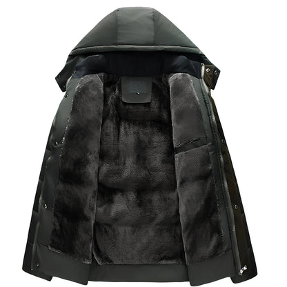 Cotton blend cardigan with rayon filler in black, green, or navy blue for men and women