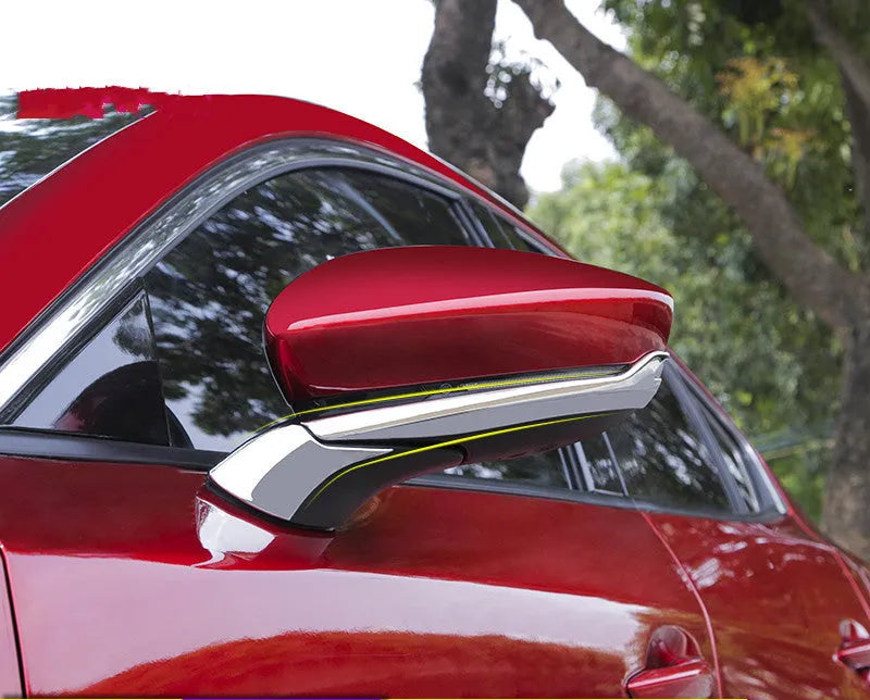 Mazda 3 Angkesila rearview mirror decorative strips carbon fibre texture 4 pieces ABS material