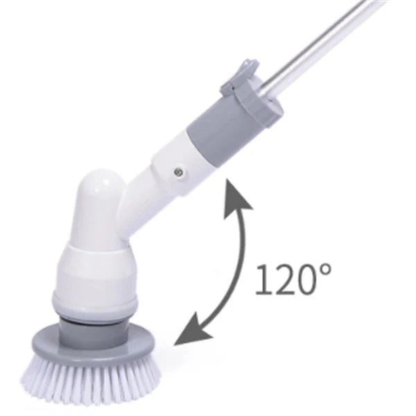 Electrical Toilet Brush with wireless charging and adjustable handle for comprehensive cleaning