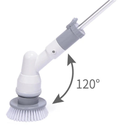 Electrical Toilet Brush with wireless charging and adjustable handle for comprehensive cleaning