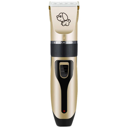 Dog hair clipper with ceramic blade and adjustable combs for precise grooming