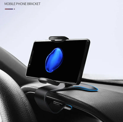 360 Degree Rotation Universal Car Phone Holder mounted in car with phone