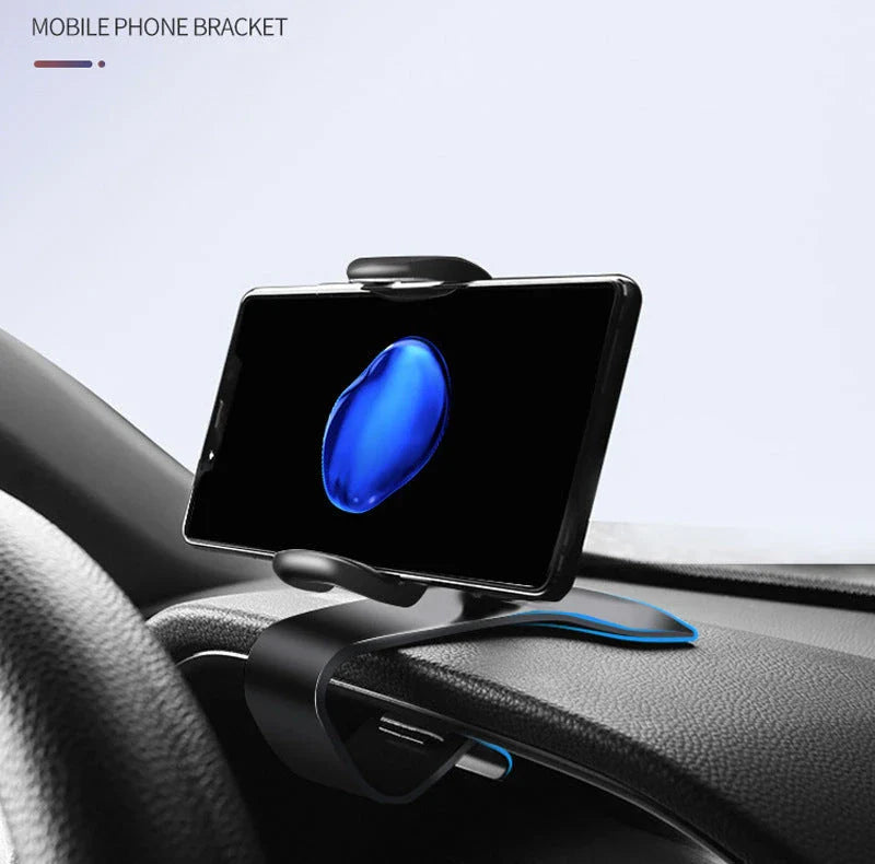 Versatile car phone mount with 360-degree rotation, designed for secure and hands-free smartphone use while driving