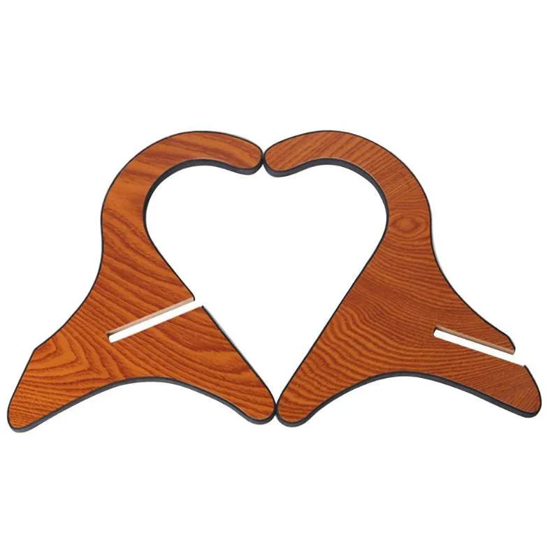 Brown wood folding ukulele stand with EVA padding, suitable for 21 23 26 inch ukuleles