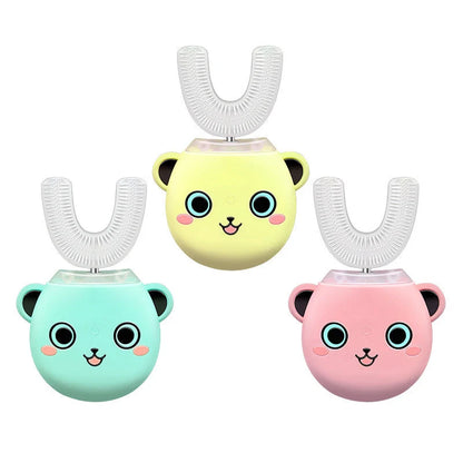 Smart 360 Degrees Sonic Electric Toothbrush for Children in pink, yellow, and green