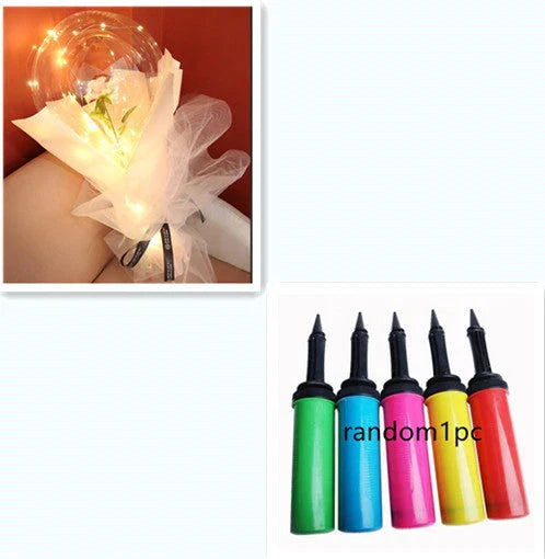 LED luminous balloon rose bouquet in various colors for Valentine's Day decorations