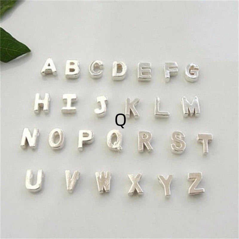 Peach Heart Shaped Letter Necklace in gold and silver finishes with alloy pendant