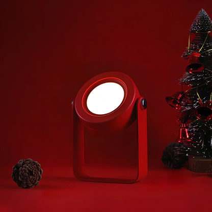 USB rechargeable lantern night light with touch dimming and 360-degree rotation in white finish