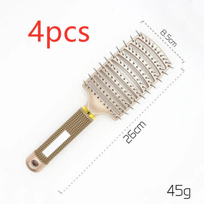 Ultra-Soft Detangling Hair Brush with Scalp Massage - Premium Bristles and Nylon for Effortless Tangle-Free Hair