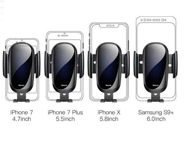Universal smart car bracket in blue, silvery, and black options for secure smartphone mounting