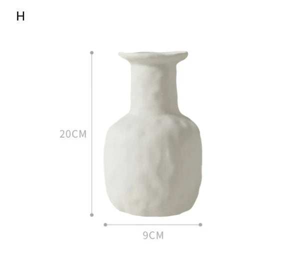 Nordic-inspired ceramic vase with minimalist design and art museum style