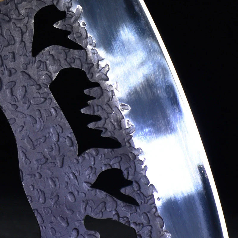 Hand-forged high manganese steel meat cleaver with rosewood handle