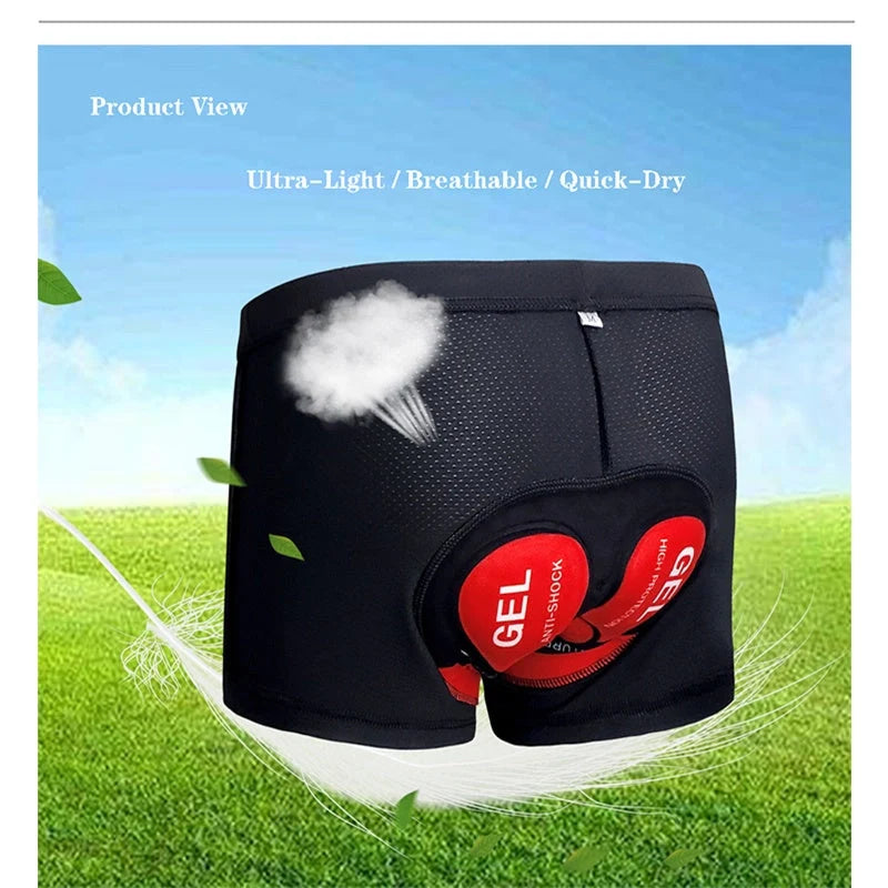 Cycling shorts with 3D gel padding for hip protection and breathable fabric