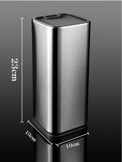 Stainless steel kitchen tool holder with detachable bottom in black and white