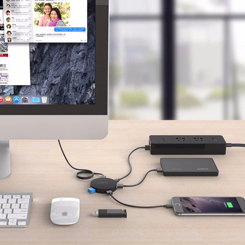 ORICO HA4U-U3 USB3.0 splitter with four ports and offline charging