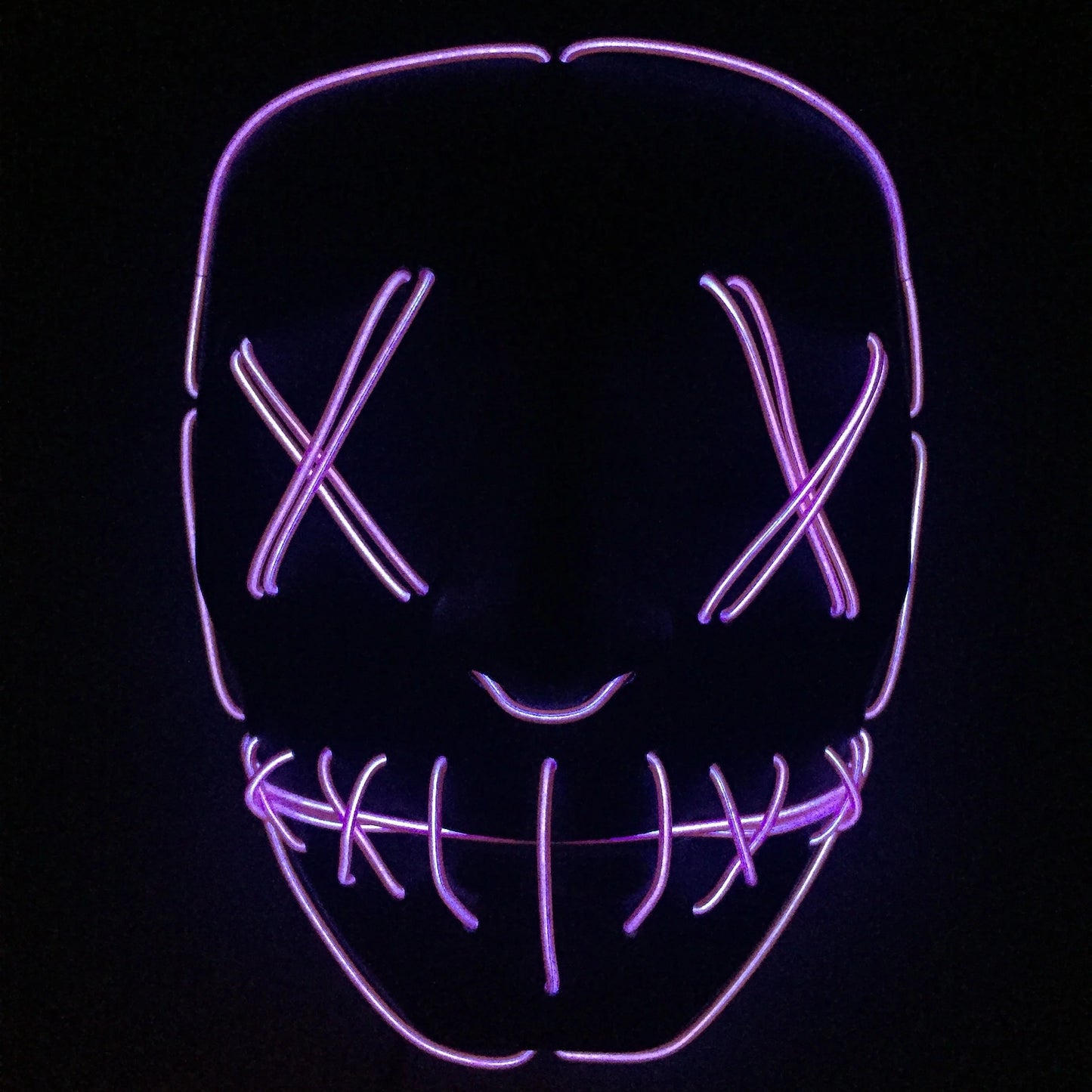 Halloween LED Glowing Full Face Mask with adjustable light modes and voice control feature