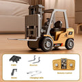 Mini alloy remote control forklift truck with Bluetooth remote and cargo accessories