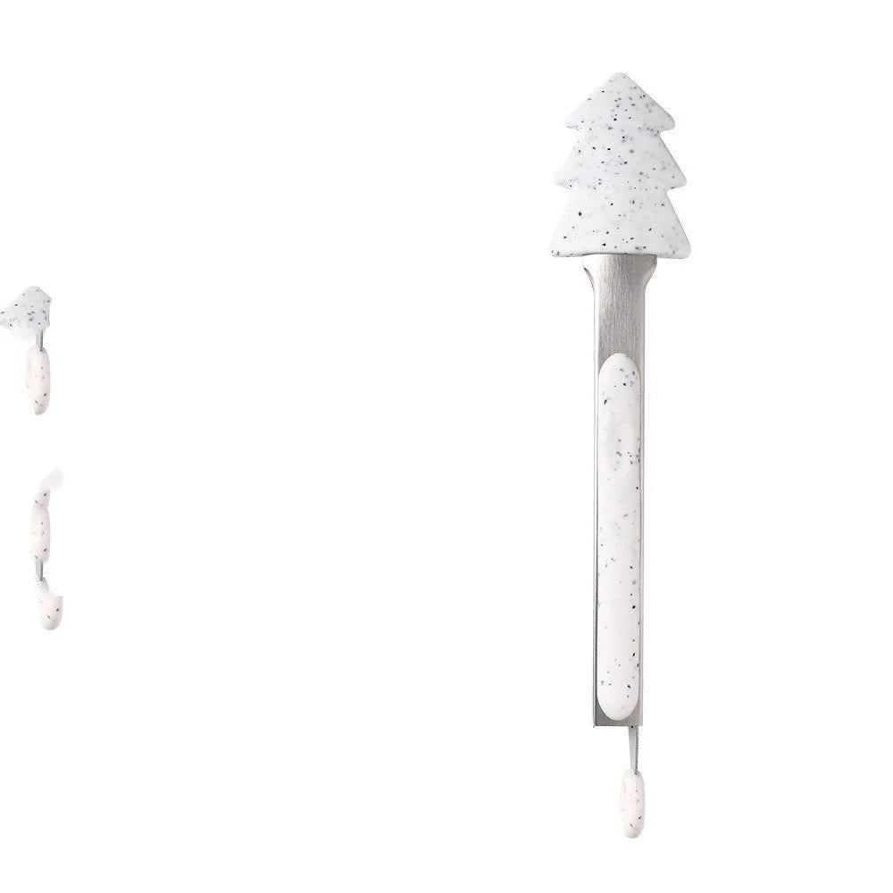 Christmas-themed silicone kitchen tongs set with heat resistance for safe cooking