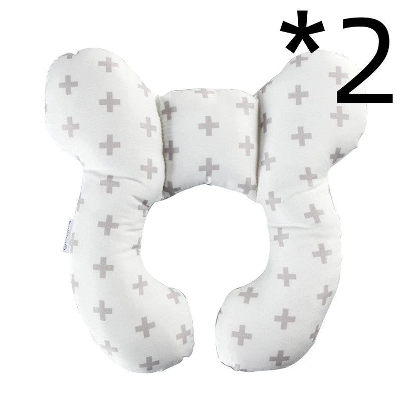 U-shaped baby head support pillow in various styles for car safety seats