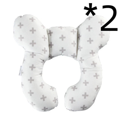 U-shaped baby head support pillow in various styles for car safety seats