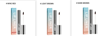 Waterproof stripping lip liner in light brown, dark brown, and wine red shades