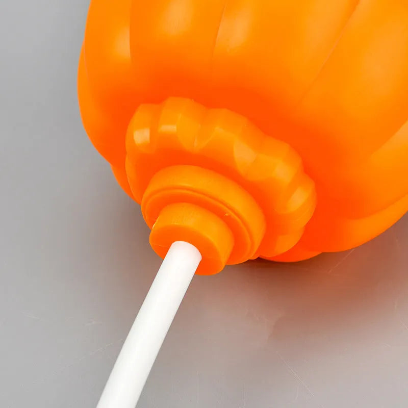 USB-powered pumpkin decorative lamp showing purple or yellow light options