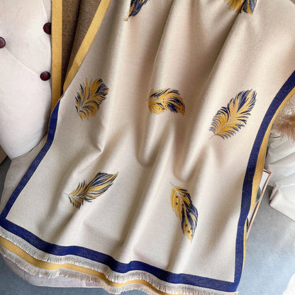 Cashmere-like Short Beard Tassel Thickened Warm Shawl Scarf in various colours