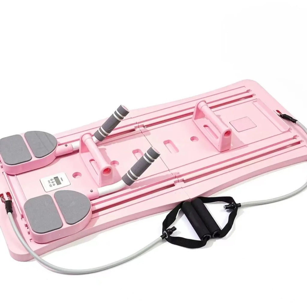 Foldable belly panel fitness board in purple colour showing flat support trainer for abdominal exercises