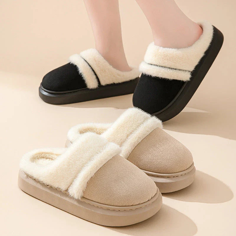 Cozy cotton house slippers for women in various colors, featuring a plush interior and non-slip soles for comfortable and stylish indoor wear