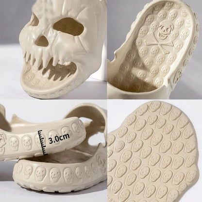 Spooktacular Skull Slides: Comfortable, stylish slippers with a unique skull design, available in a variety of colors and sizes.