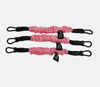 Ankle strap resistance bands in various colours for hip and leg strength training