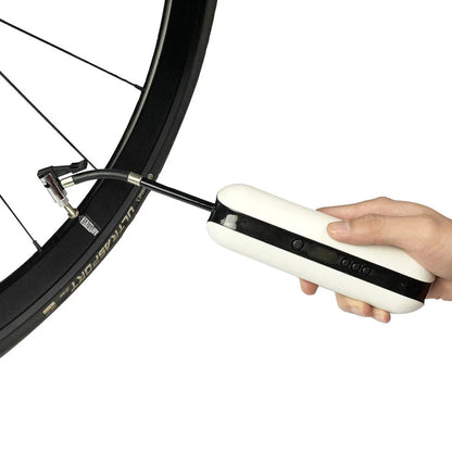 Smart electric bicycle pump with USB charging and automatic stop feature