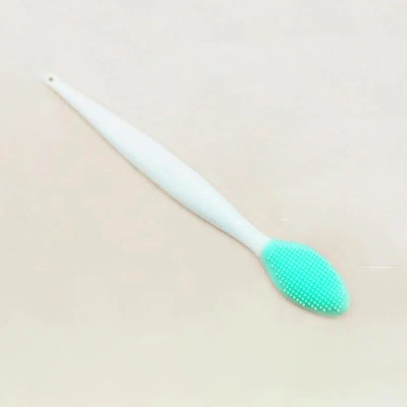 Double-sided silicone blackhead brush with ABS handle in various colors