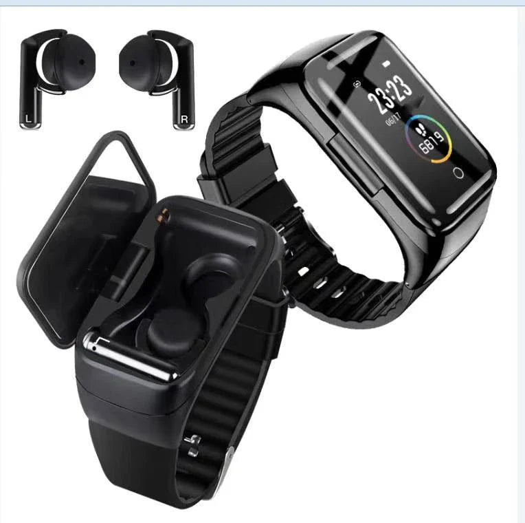 Wireless Bluetooth Headset Smart Watch with Waterproof Screen and health monitoring features