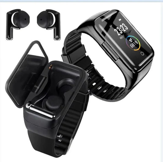 Wireless Bluetooth Headset Smart Watch with Waterproof Screen and health monitoring features