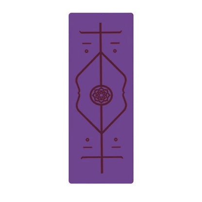 Non-slip TPE yoga mat with position lines for beginners, eco-friendly and durable