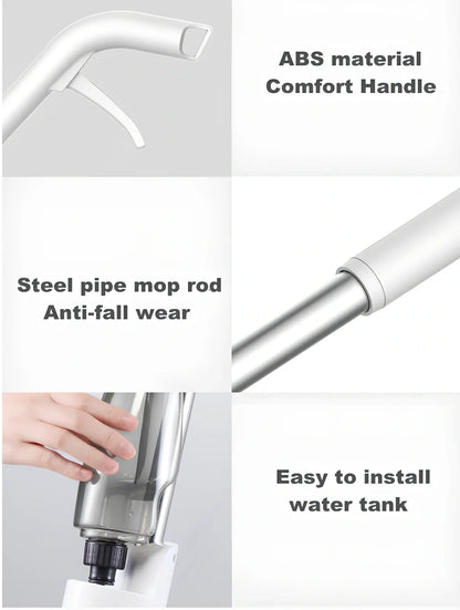 Xiaomi Deerma water spray floor mop with 360-degree rotation, 350ml reservoir, and 30cm microfibre head for efficient cleaning