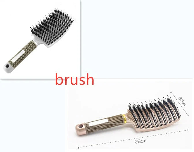 Ultra-Soft Detangling Hair Brush with Scalp Massage - Premium Bristles and Nylon for Effortless Tangle-Free Hair