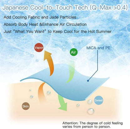 Cooling Summer Blanket made with breathable Japanese cooling fiber technology to keep you comfortable all night