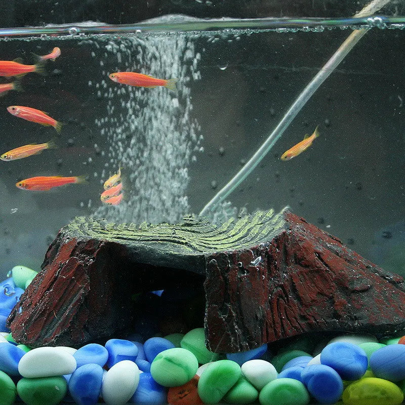 Resin turtle basking platform round style 14x12.5x6cm for aquarium decoration