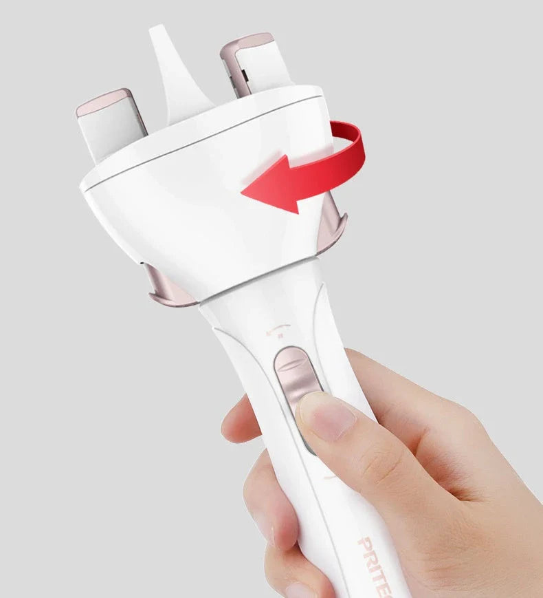 Fast automatic hair styler with 360-degree rotation and hair hook design