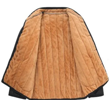 Winter men jacket in polyester fiber with full zip, available in Asian sizes from L to 4XL