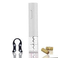 Automatic electric wine bottle opener with foil cutter in black, red, and white colour options