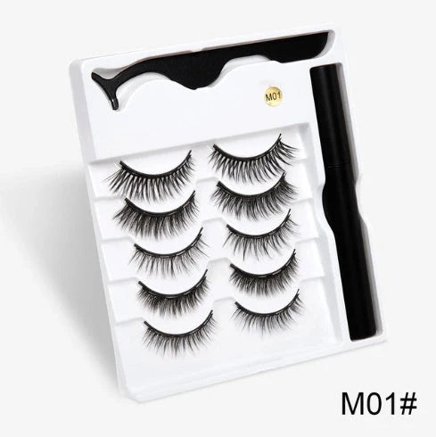 Magnetic false eyelashes set for easy, glue-free application