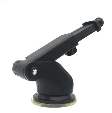 Black universal car navigation bracket with telescopic long rod for adjustable phone mounting