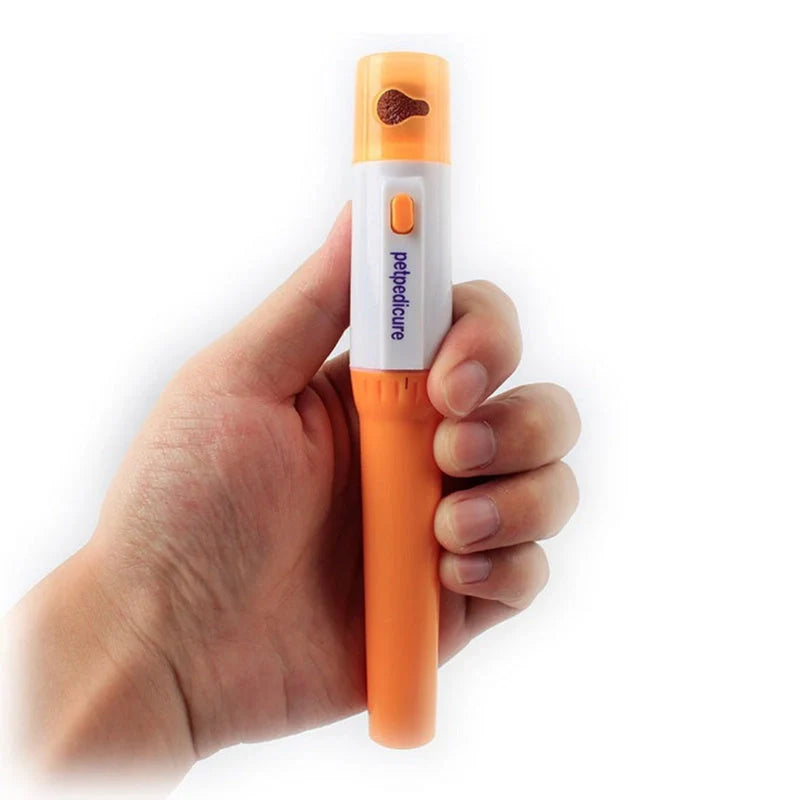 Electric pet nail grinder for cats and dogs, grey color