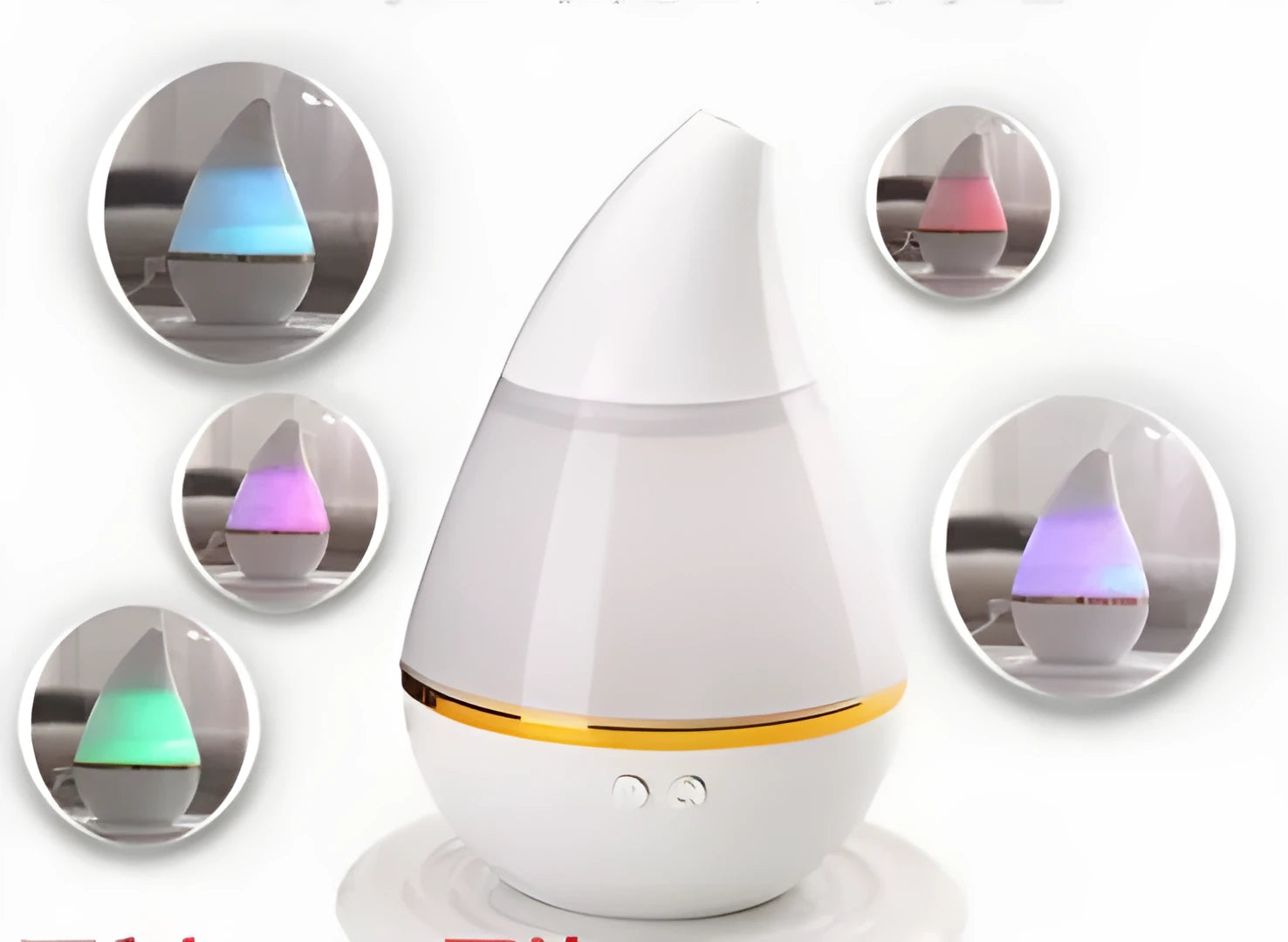 Mini humidifier USB aroma atomizer car air purifier with seven colour LED lights 122x122x152mm PP ABS