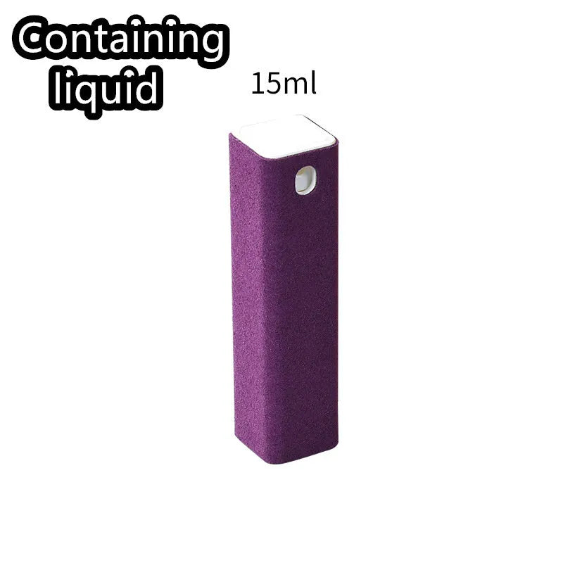 15ml square tube phone screen cleaner spray bottle with protective case in blue, grey, light blue, orange, pink or purple